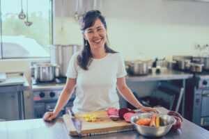 Kimberly in the kitchen